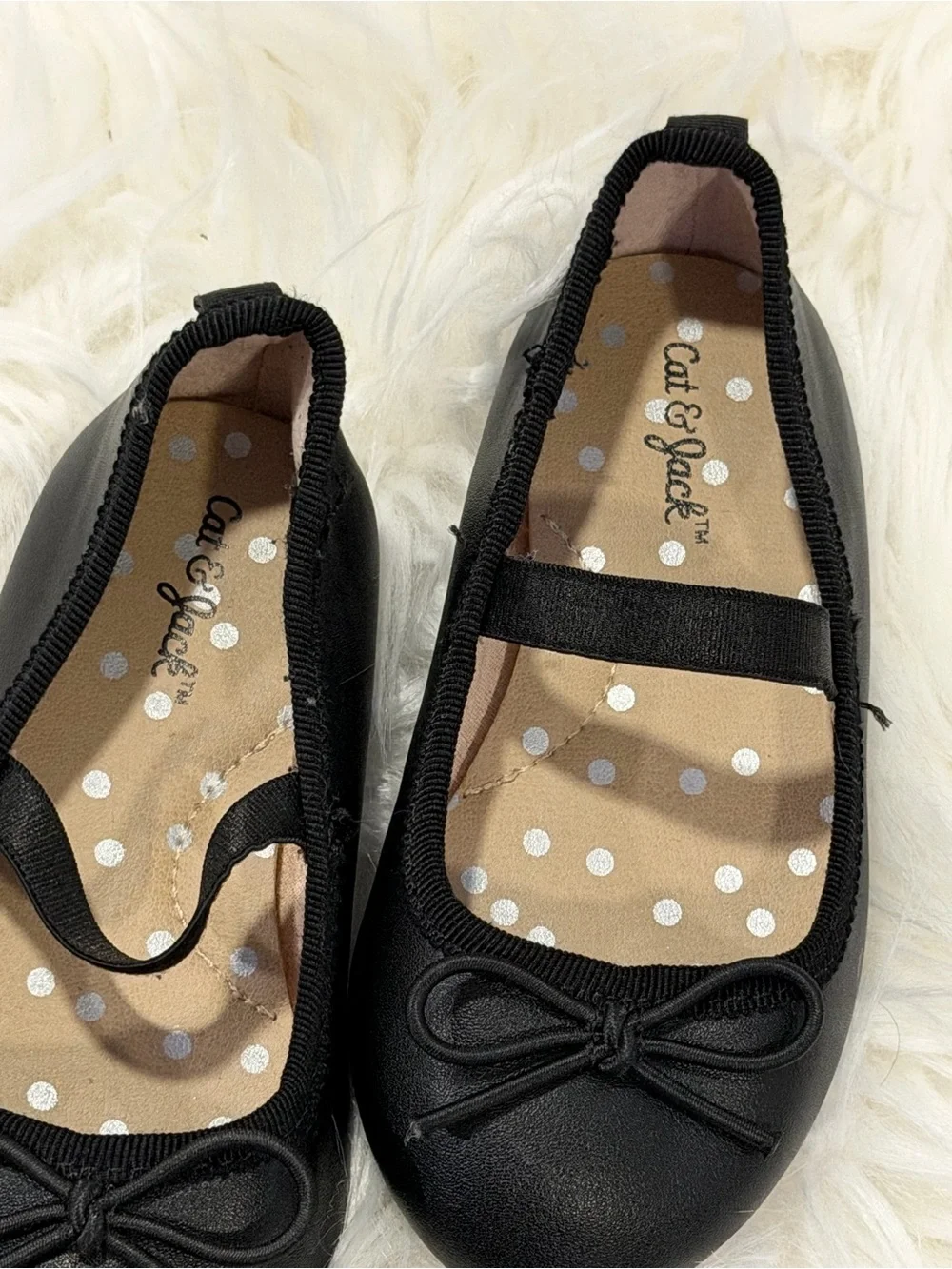 Cat & Jack Black Girls' Mary Jane Ballet Flats 6T